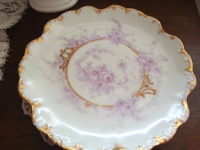 Handpainted Limoges plate | Vintage Floral Cottage