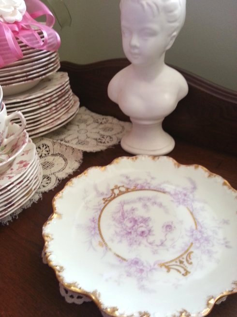 Handpainted Limoges plate | Vintage Floral Cottage