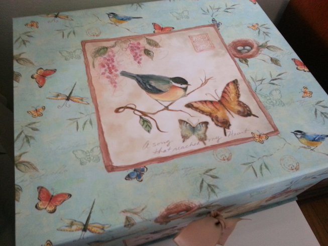 Decorative storage boxes | Vintage floral Cottage