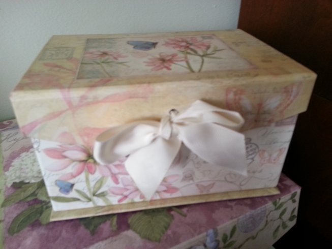 Decorative storage boxes | Vintage floral Cottage