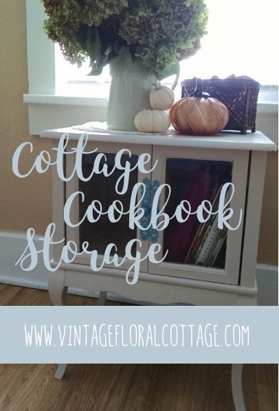 Cottage Cookbook Storage | Vintage Floral Cottage