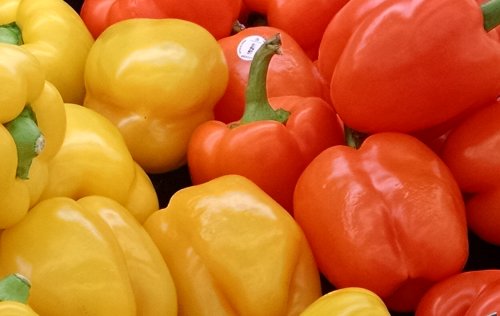 Orange and yellow bell peppers | Vintage Floral Cottage