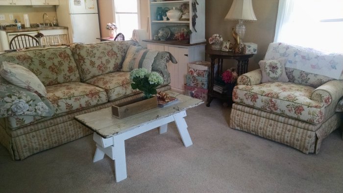 New couch and Chair | Vintage Floral Cottage