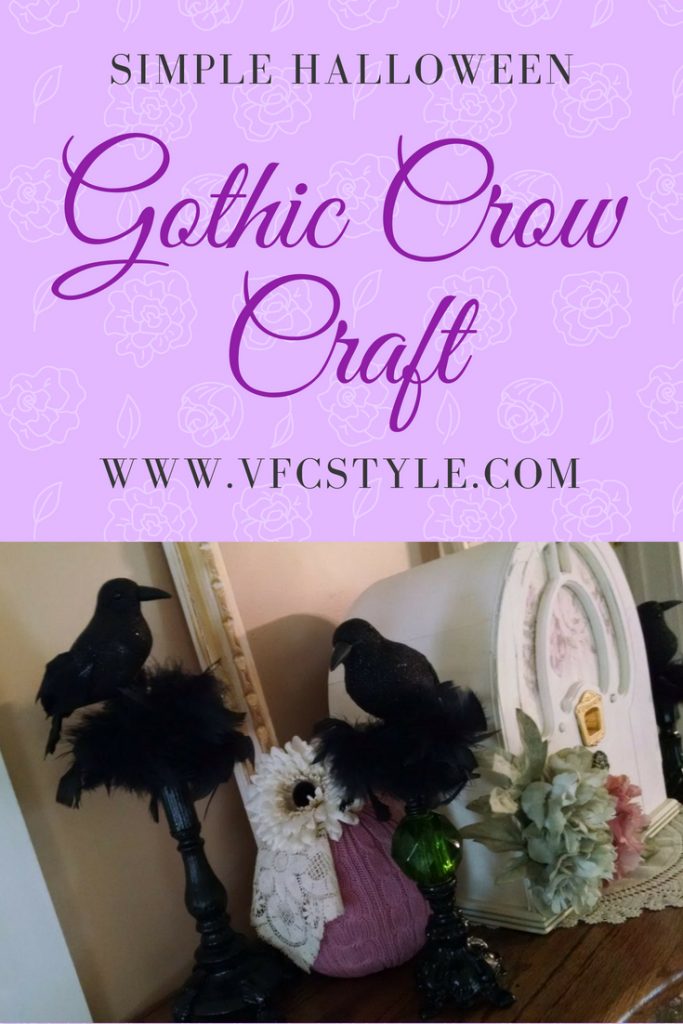 Simple Easy Halloween Craft making gothic crows