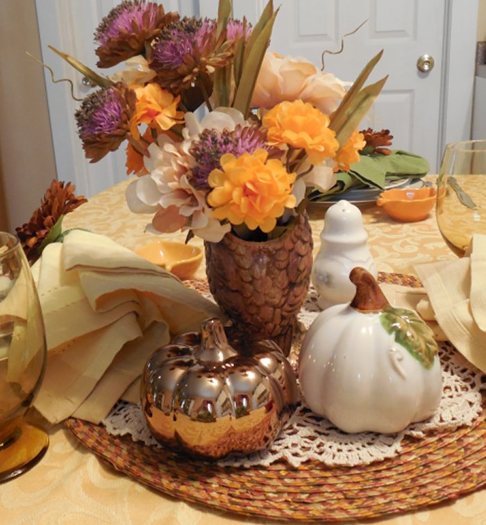 Pretty in Plaid Fall Table | Vintage Floral Cottage