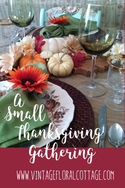 Small Thanksgiving Table | Vintage Floral Cottage