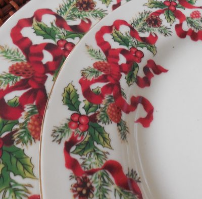 Christmas Ribbon china | Vintage Floral Cottage