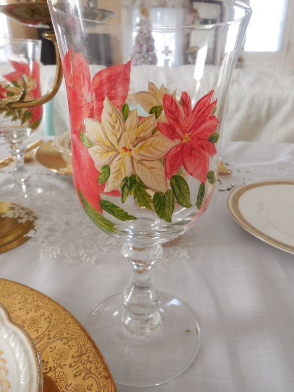 Golden Christmas Tablescape | Vintage Floral Cottage