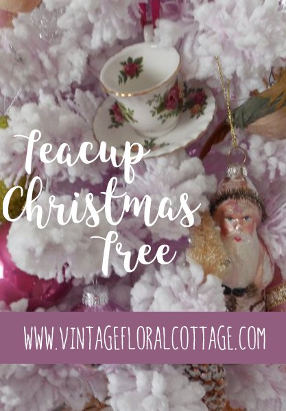 Teacup Christmas Tree | Vintage Floral Cottage