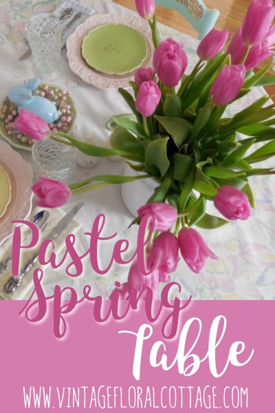 Pastel Spring Table | Vintage Floral Cottage