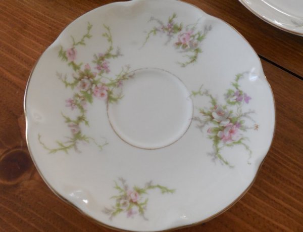 Haviland Rosalinde saucers | Vintage Floral Cottage