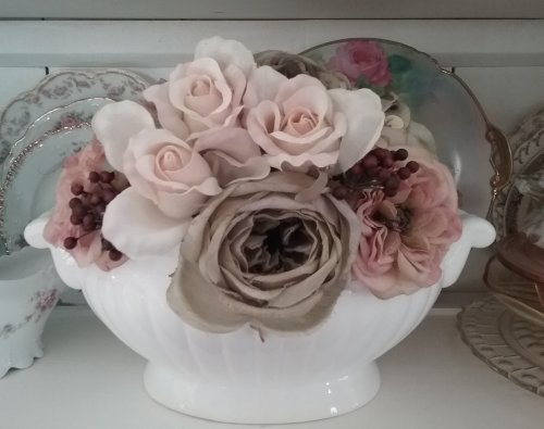 Silk Flower Arrangement | Vintage Floral Cottage