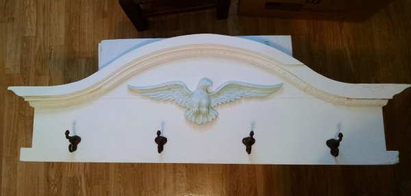 Upcycled pediment coatrack project | Vintage Floral Cottage