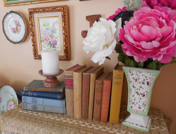 Bookcase top shelf | Vintage Floral Cottage