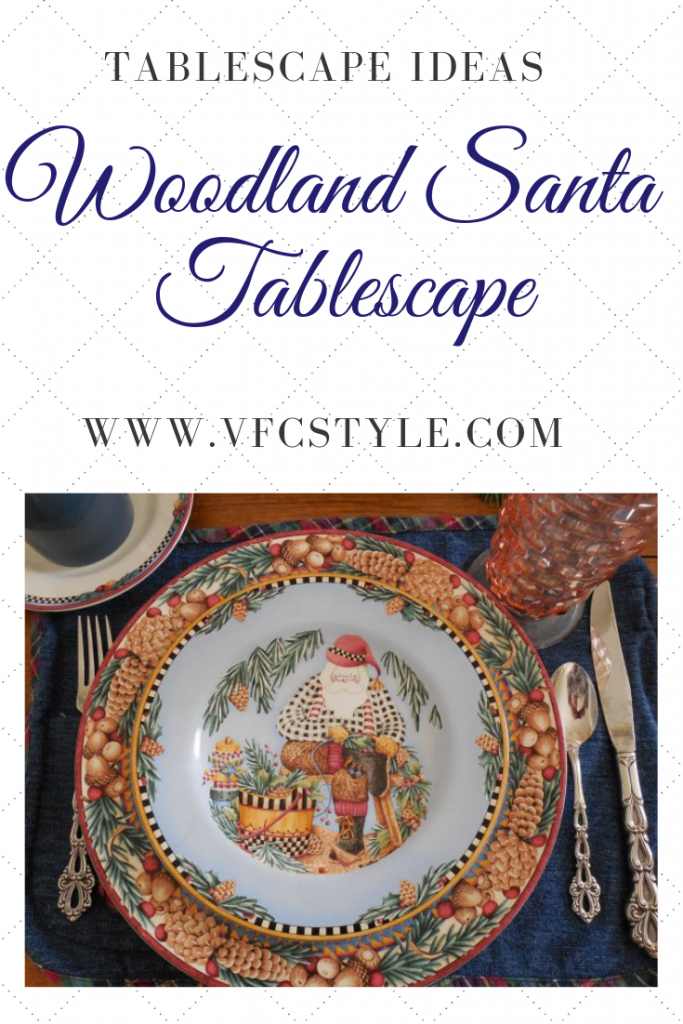 Debbie Mumm Woodland Santa Tablescape | Vintage Floral Cottage