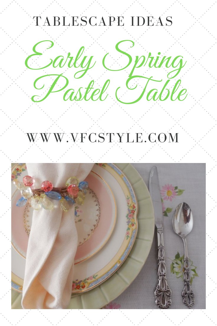 Early Spring pastel table | Vintage Floral Cottage