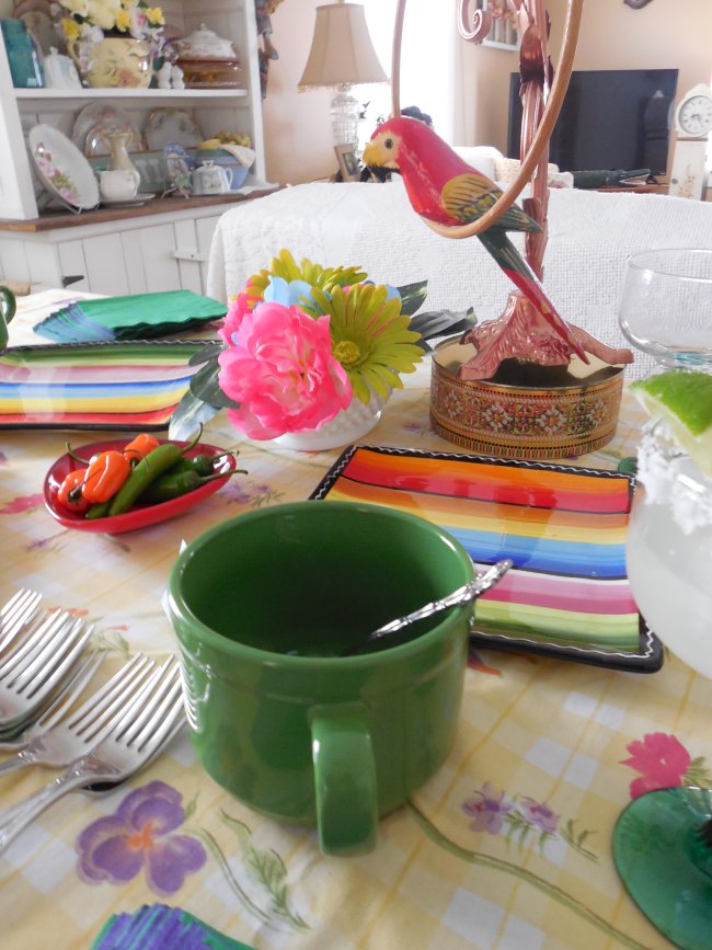 Margarita day tablescape | Vintage Floral Cottage