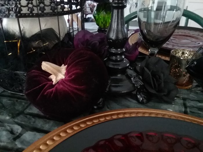 Spooky Gothic Halloween 2019 Tablescape | Vintage Floral Cottage