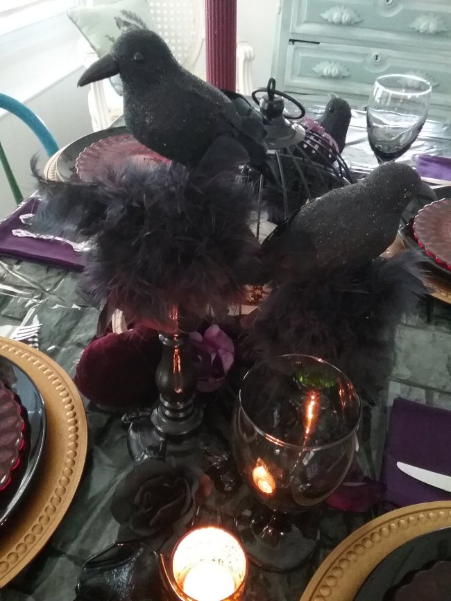 Spooky Gothic Halloween 2019 Tablescape | Vintage Floral Cottage