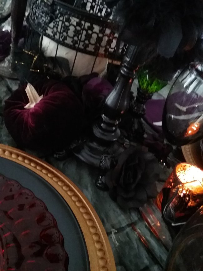 Spooky Gothic Halloween 2019 Tablescape | Vintage Floral Cottage