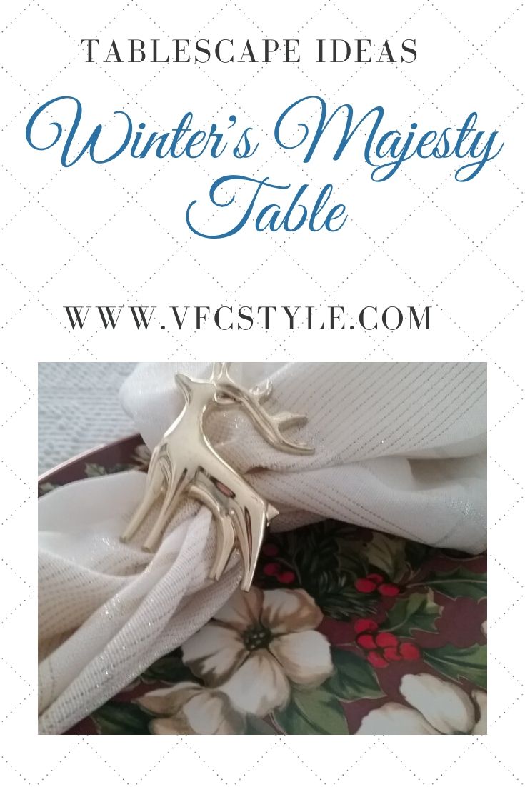 Winters Majesty Table | Vintage Floral Cottage