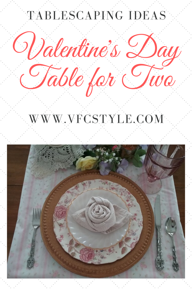 Valentine's Day table for two | Vintage Floral Cottage