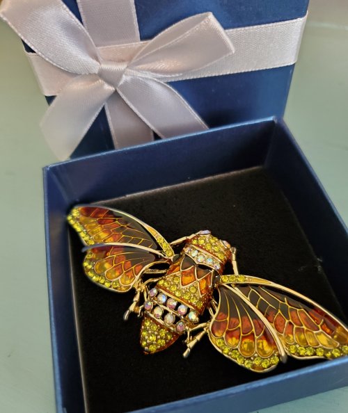 Cicada brooch pin from Amazon | Vintage Floral Cottage