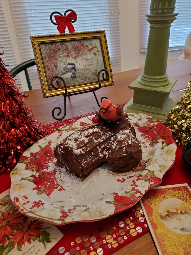 Bûche de Noël Decor (Cabin)