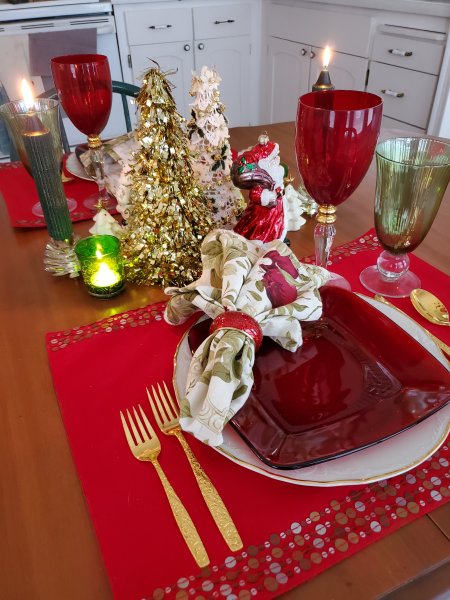 Christmas table for two