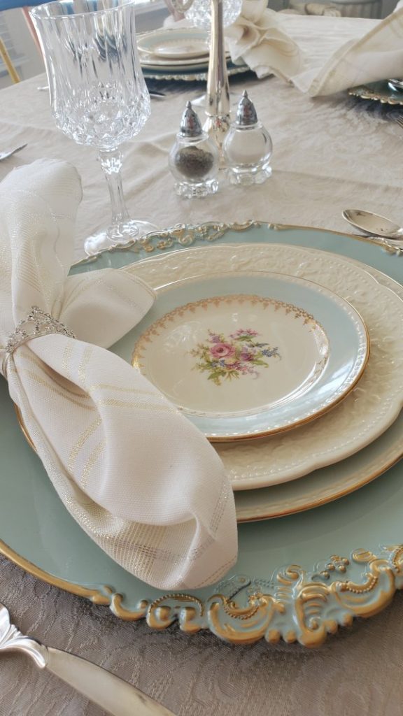 Thrift store tablescape