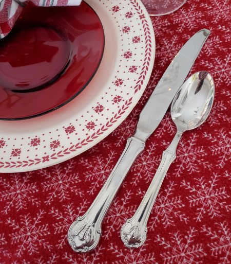 Cozy Winter flannel tablescape