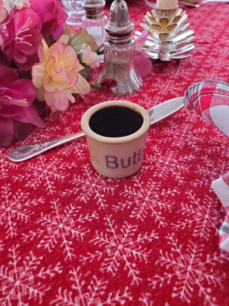 Cozy Winter flannel tablescape