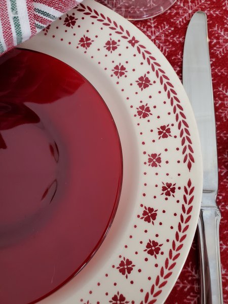 Cozy Winter flannel tablescape