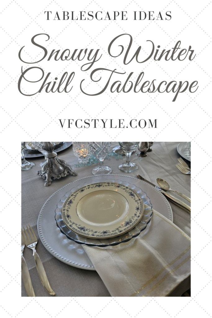 Snowy Winter Chill tablescape