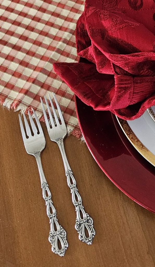 Valentines Day tablescape for two