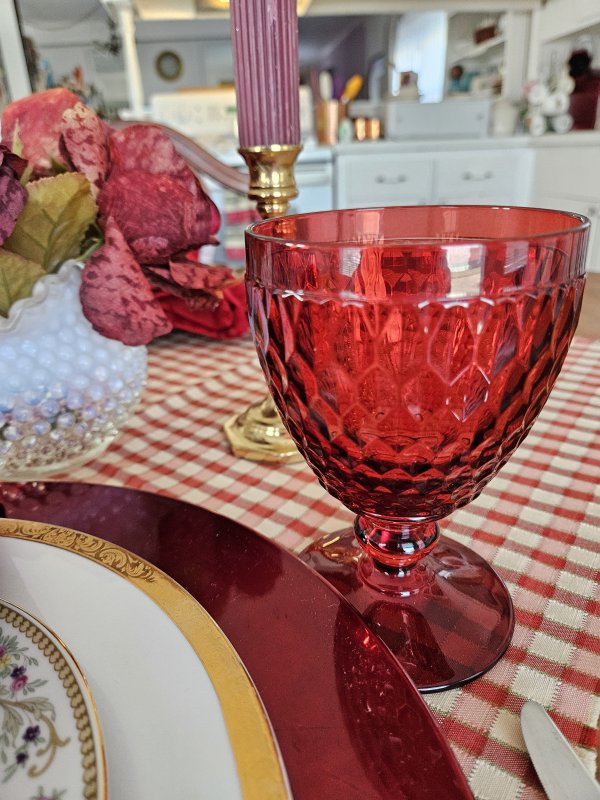 Valentines Day tablescape for two
