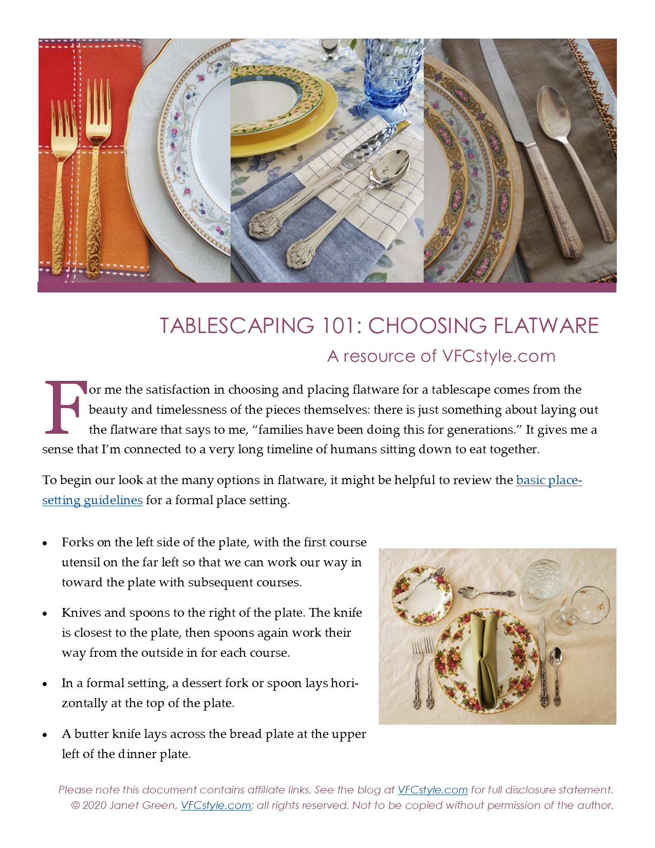 Choose Flatware for Your Tablescape